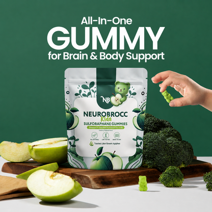 Neurobrocc Kids Sulforaphane Gummies Green Apple Flavor